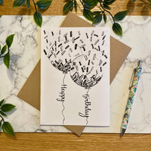 Load image into Gallery viewer, Happy Birthday Black & White Confetti Balloons