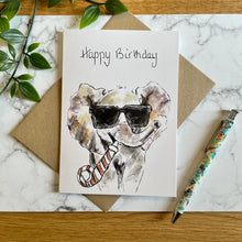 Load image into Gallery viewer, Party Elephant Birthday Card
