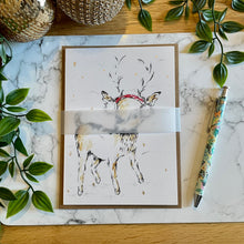Load image into Gallery viewer, Reindeer Earmuffs - Christmas Card