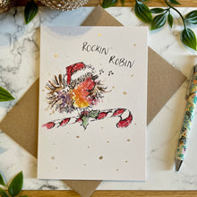 Load image into Gallery viewer, Rockin’ Robin - Christmas Card