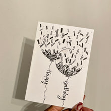 Load image into Gallery viewer, Happy Birthday Black & White Confetti Balloons
