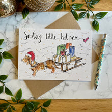 Load image into Gallery viewer, Santa’s Little Helper - Christmas Card