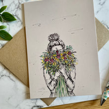 Load image into Gallery viewer, Floral Lady - In Front of face
