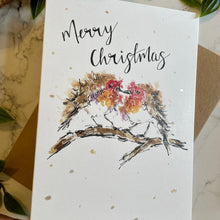 Load image into Gallery viewer, Merry Christmas Robin Love Birds - Christmas Card