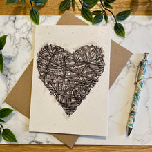 Load image into Gallery viewer, Wicker Heart - Grey