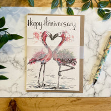 Load image into Gallery viewer, Happy Anniversary ~ Flamingos