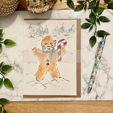 Load image into Gallery viewer, Gingerbread Man Christmas Mask - Christmas Card