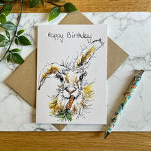 Load image into Gallery viewer, Munching Hare Birthday Card