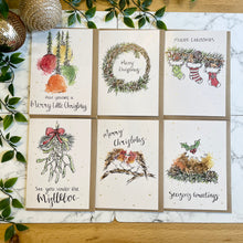 Load image into Gallery viewer, Set of 6 Festive Christmas Cards