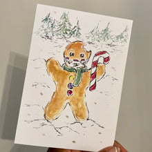 Load image into Gallery viewer, Gingerbread Man Christmas Mask - Christmas Card