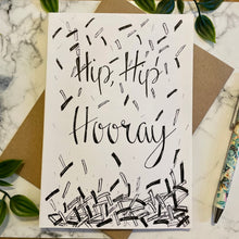 Load image into Gallery viewer, Hip Hip Hooray Black & White Confetti