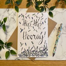 Load image into Gallery viewer, Hip Hip Hooray Green & Blue Confetti