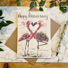 Load image into Gallery viewer, Happy Anniversary ~ Flamingos