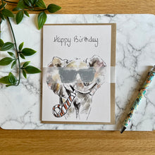 Load image into Gallery viewer, Party Elephant Birthday Card