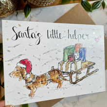 Load image into Gallery viewer, Santa’s Little Helper - Christmas Card