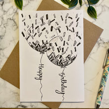 Load image into Gallery viewer, Happy Birthday Black & White Confetti Balloons
