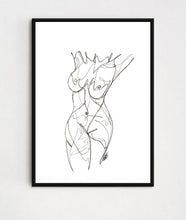 Load image into Gallery viewer, Nude Lady Line Drawing
