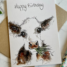Load image into Gallery viewer, Munching Cow Birthday Card