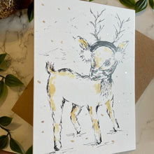 Load image into Gallery viewer, Reindeer Christmas Mask - Christmas Card