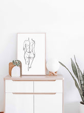 Load image into Gallery viewer, Nude Lady Back View Line Drawing