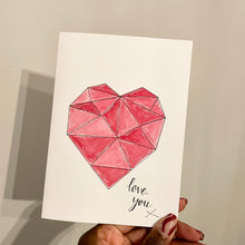 Load image into Gallery viewer, Love You! - Geometric Pink Heart