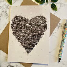 Load image into Gallery viewer, Wicker Heart - Grey