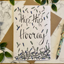 Load image into Gallery viewer, Hip Hip Hooray Green & Blue Confetti