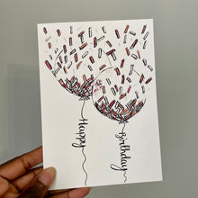 Load image into Gallery viewer, Happy Birthday Pink Confetti Balloons