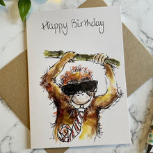 Load image into Gallery viewer, Monkey With Sunglasses Birthday Card