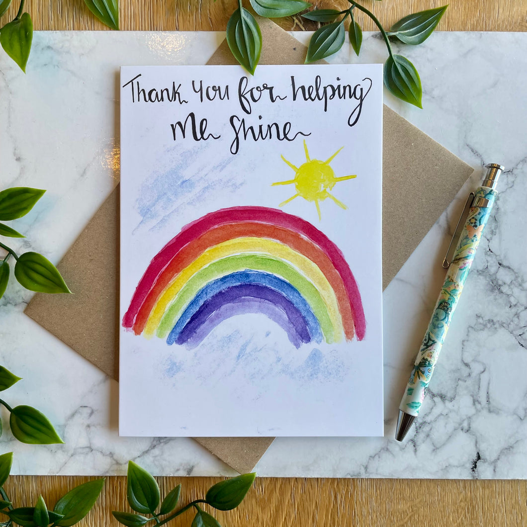 Thank You for helping me shine!
