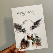 Load image into Gallery viewer, Munching Cow Birthday Card

