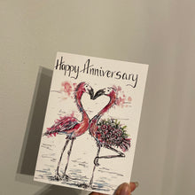 Load image into Gallery viewer, Happy Anniversary ~ Flamingos

