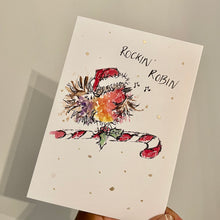 Load image into Gallery viewer, Rockin’ Robin - Christmas Card
