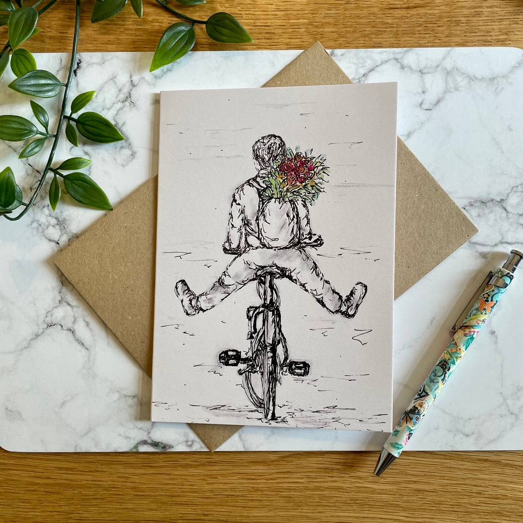 Floral Guy - On Bike