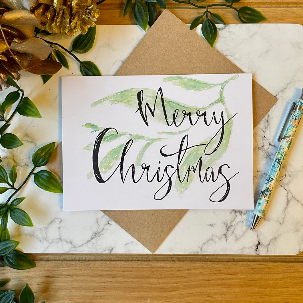 Calligraphy Merry Christmas - Christmas Card