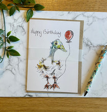 Load image into Gallery viewer, Balloon Duck Birthday Card
