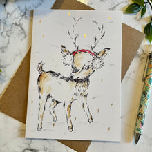 Load image into Gallery viewer, Reindeer Earmuffs - Christmas Card
