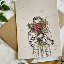 Load image into Gallery viewer, Floral Guy - In Front of face
