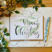 Load image into Gallery viewer, Calligraphy Merry Christmas - Christmas Card
