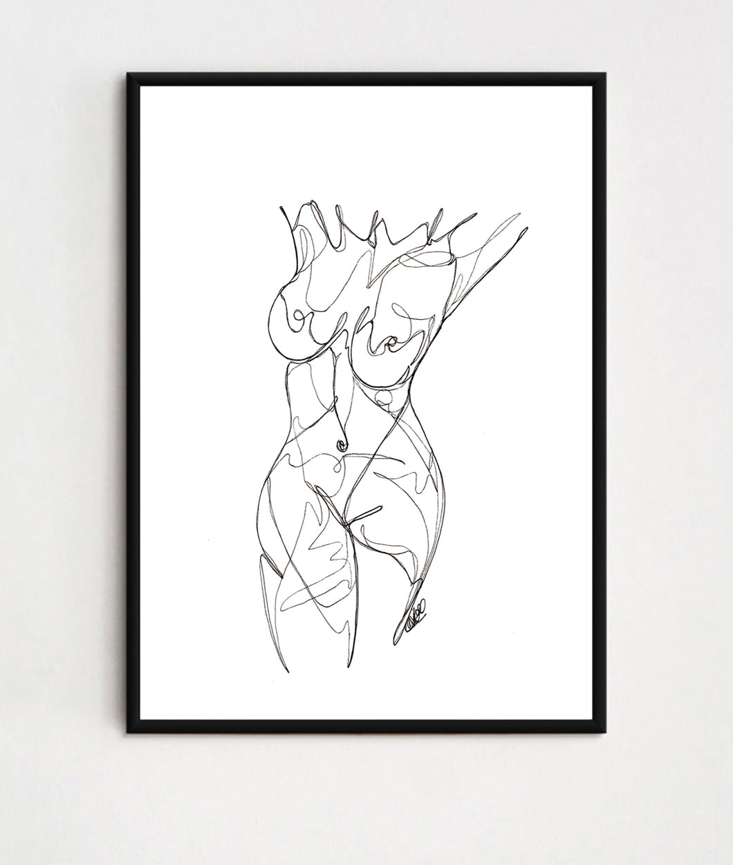 Nude Lady Line Drawing