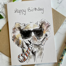 Load image into Gallery viewer, Party Elephant Birthday Card
