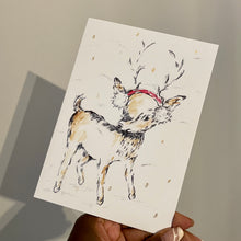 Load image into Gallery viewer, Reindeer Earmuffs - Christmas Card
