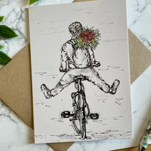 Load image into Gallery viewer, Floral Guy - On Bike
