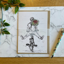 Load image into Gallery viewer, Floral Guy - On Bike
