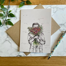Load image into Gallery viewer, Floral Guy - In Front of face
