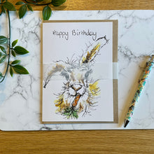 Load image into Gallery viewer, Munching Hare Birthday Card
