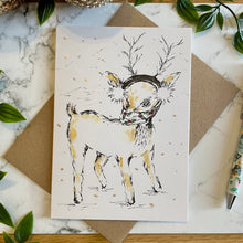 Load image into Gallery viewer, Reindeer Christmas Mask - Christmas Card
