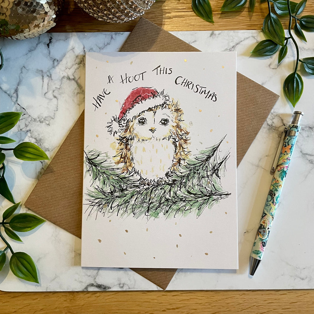 Have A Hoot This Christmas - Christmas Card