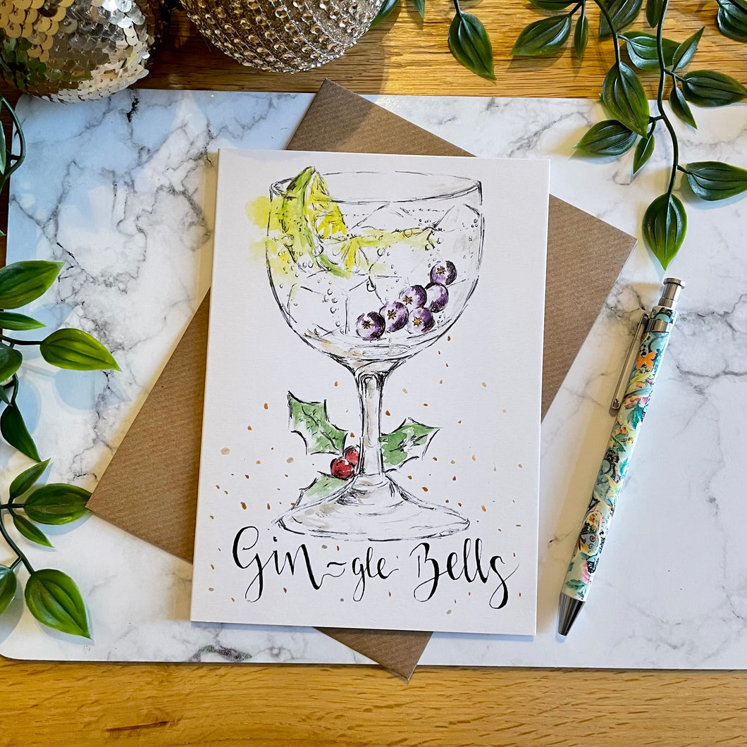 Gin-gle Bells! - Christmas Card